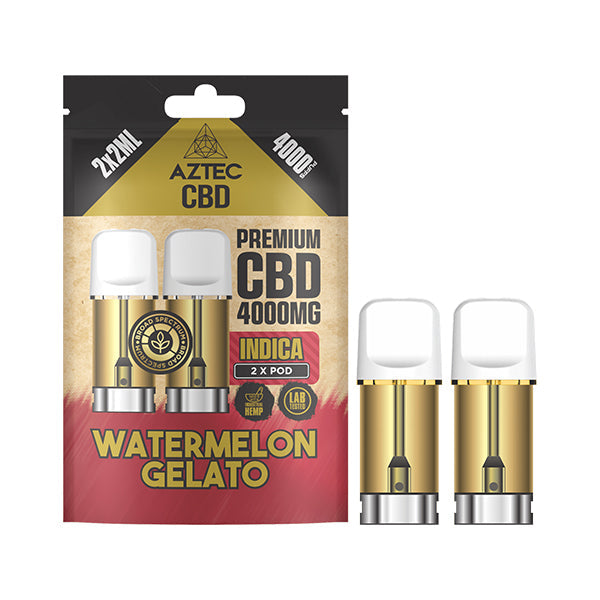 Aztec CBD Pod Refill 4000MG | Broad Spectrum | Watermelon Gelato | Indica