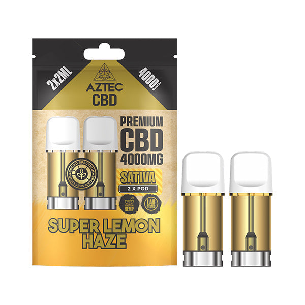 Aztec CBD Pod Refill 4000MG | Broad Spectrum | Grape Fruit | Indica