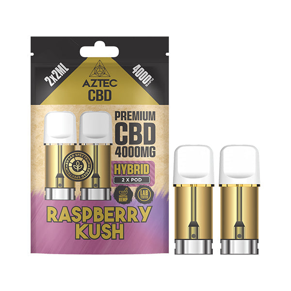Aztec CBD Pod Refill 4000MG | Broad Spectrum | Raspberry Kush | Hybrid
