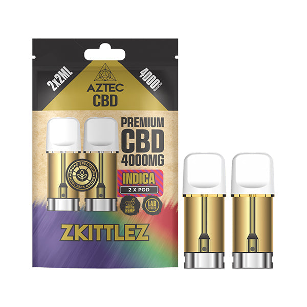 Aztec CBD Pod Refill 4000MG | Broad Spectrum | Zkittlez | Indica