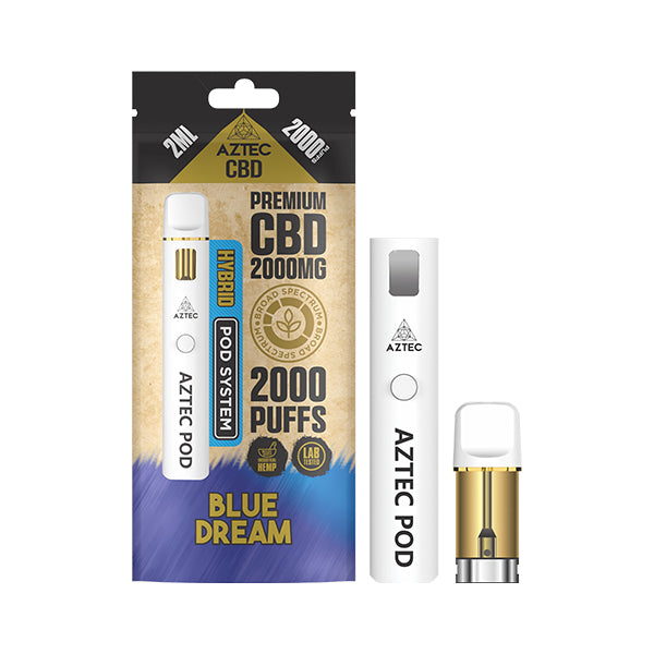 CBD Vape Pod Kit | White Widow | Hybrid | Aztec 2000mg | Starter Kit