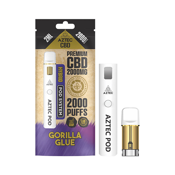 CBD Vape Pod Kit | White Widow | Hybrid | Aztec 2000mg | Starter Kit