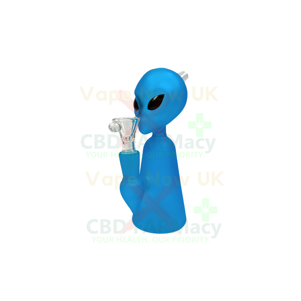 Blue Bong | Alien Figure | Thick Glass 17 cm | by Black Sheep