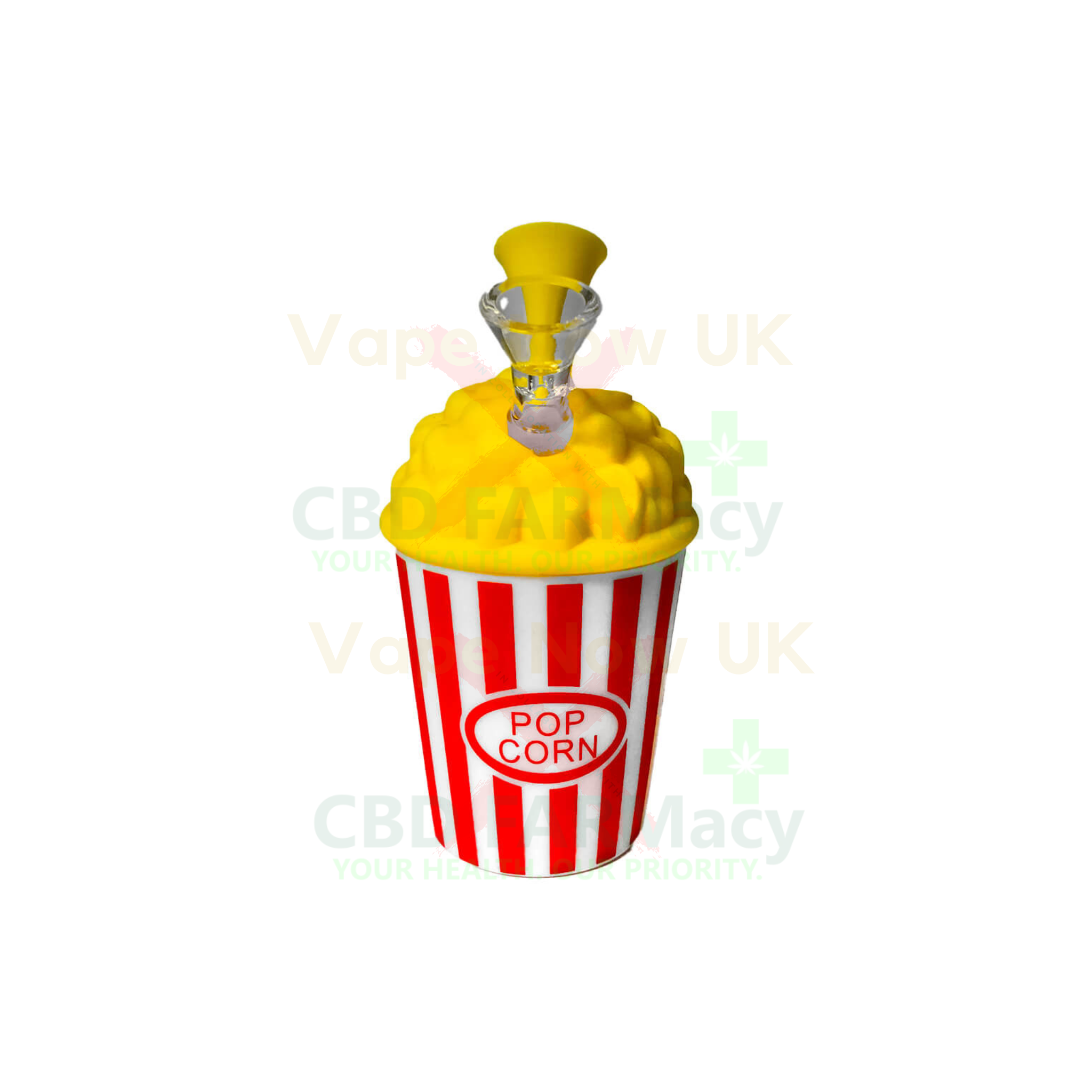Popcorn Bucket Silicone Pipe |  Fun Novelty Smoking Pipe | 15cm