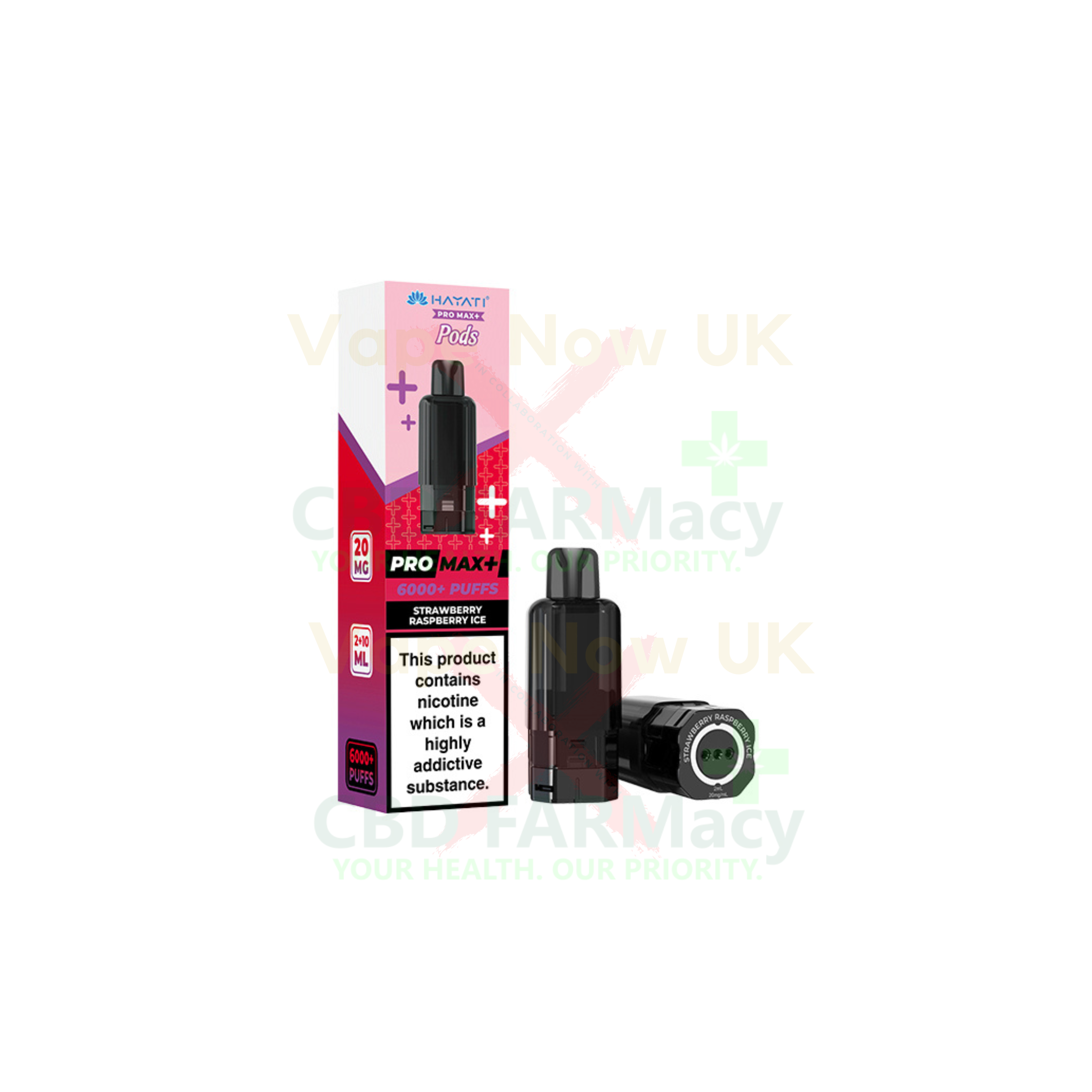 Hayati Pro Max 6000+ replacement pod pack strawberry raspberry ice