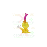 Teddy Bear Glass Bong 17 cm in Yellow, borosilicate water pipe

