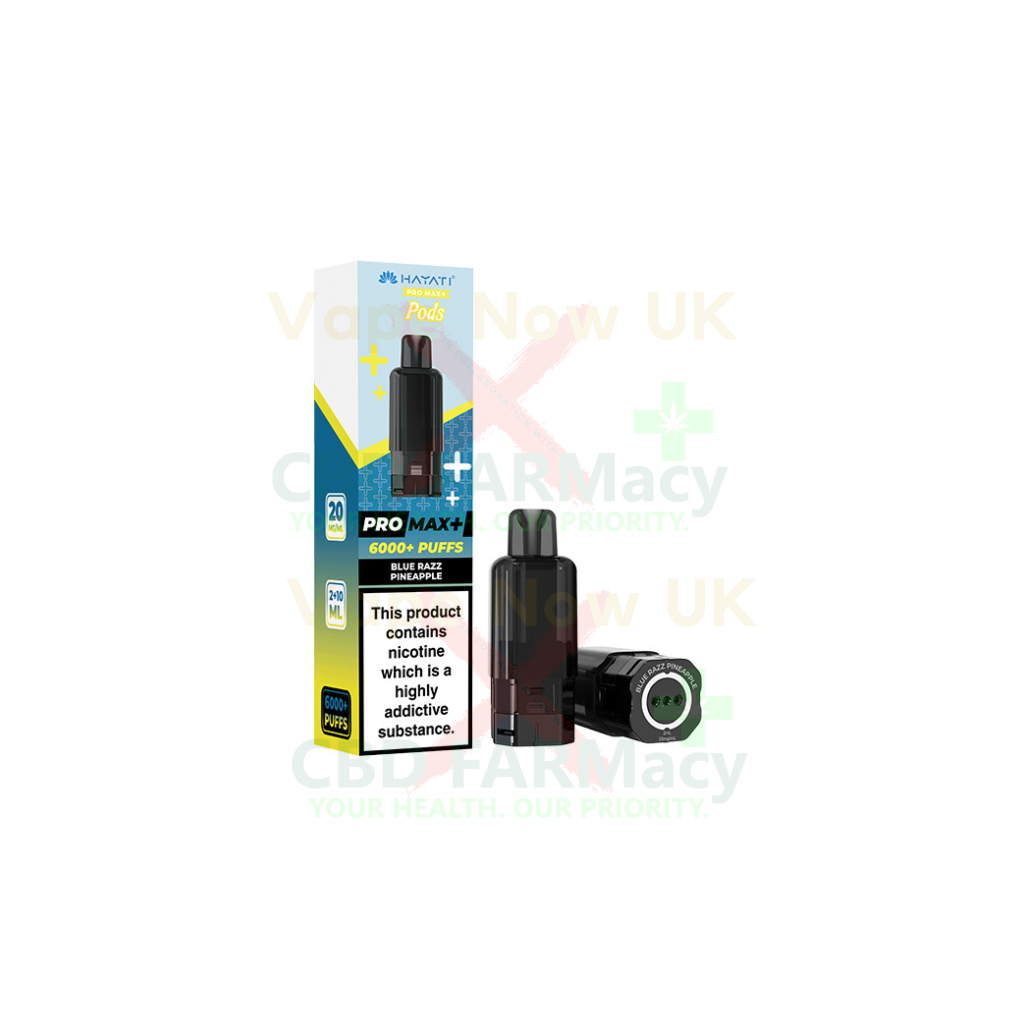 Hayati Pro Max 6000+ replacement pod pack bluerazz pineapple 