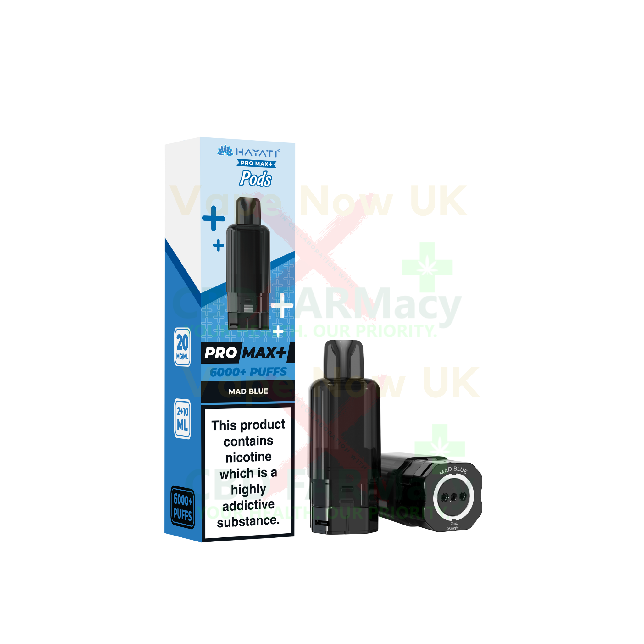 Hayati Pro Max 6000+ replacement pod pack mad blue