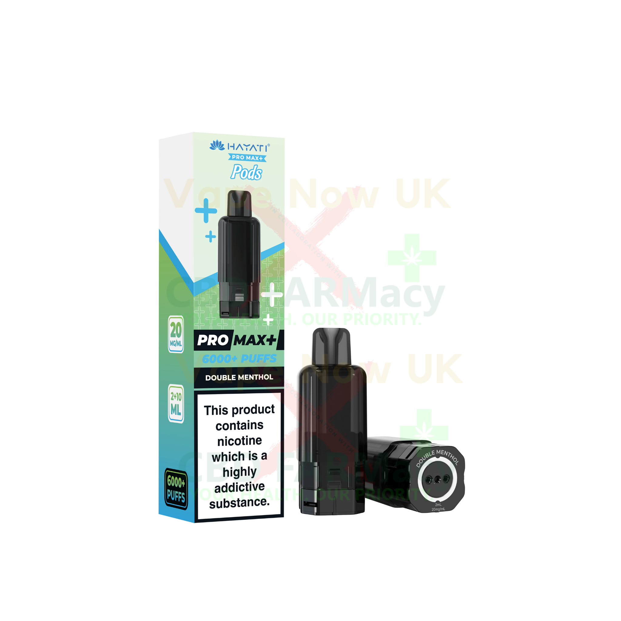 Hayati Pro Max 6000+ replacement pod pack double menthol