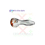 Transparent Glow in The Dark Glass Pipe – 10cm