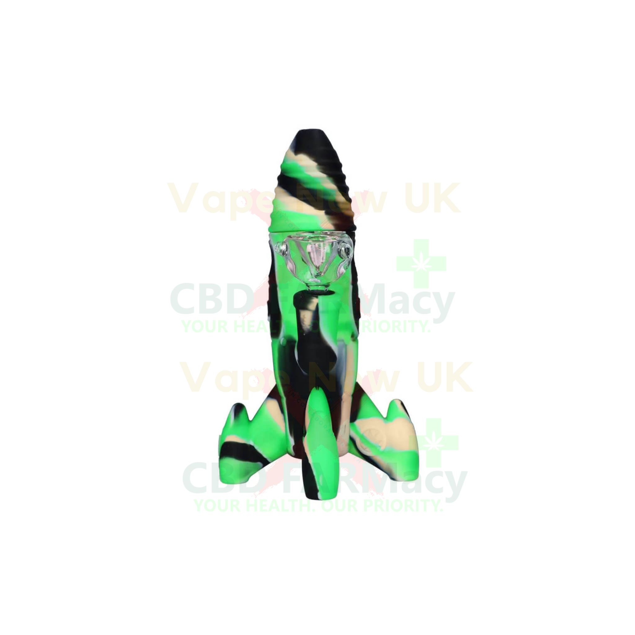 Novelty plastic bong rocket shaped