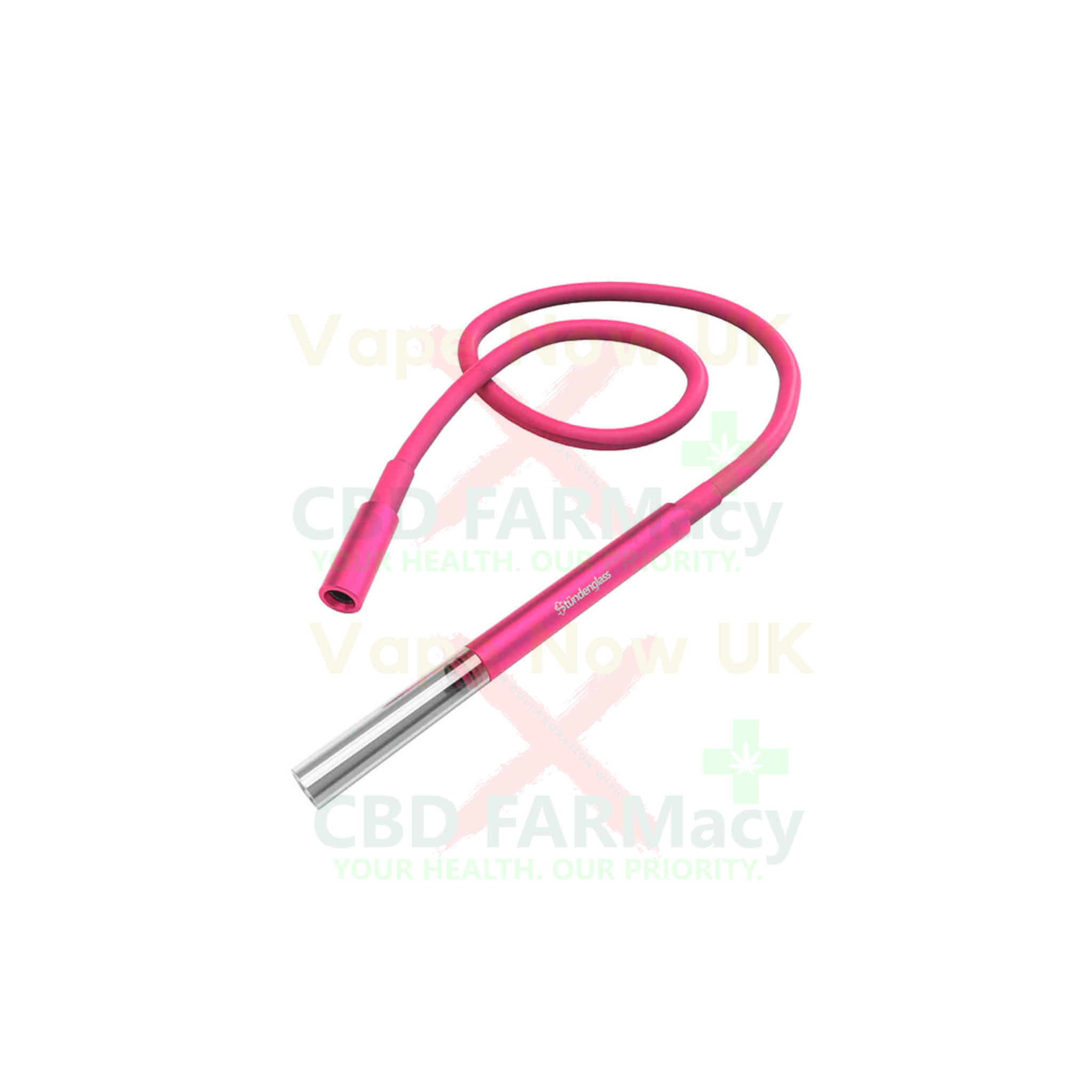 Stündenglass Kompact Pink rotating glass infuser—14 mm compatible gravity bong pipe