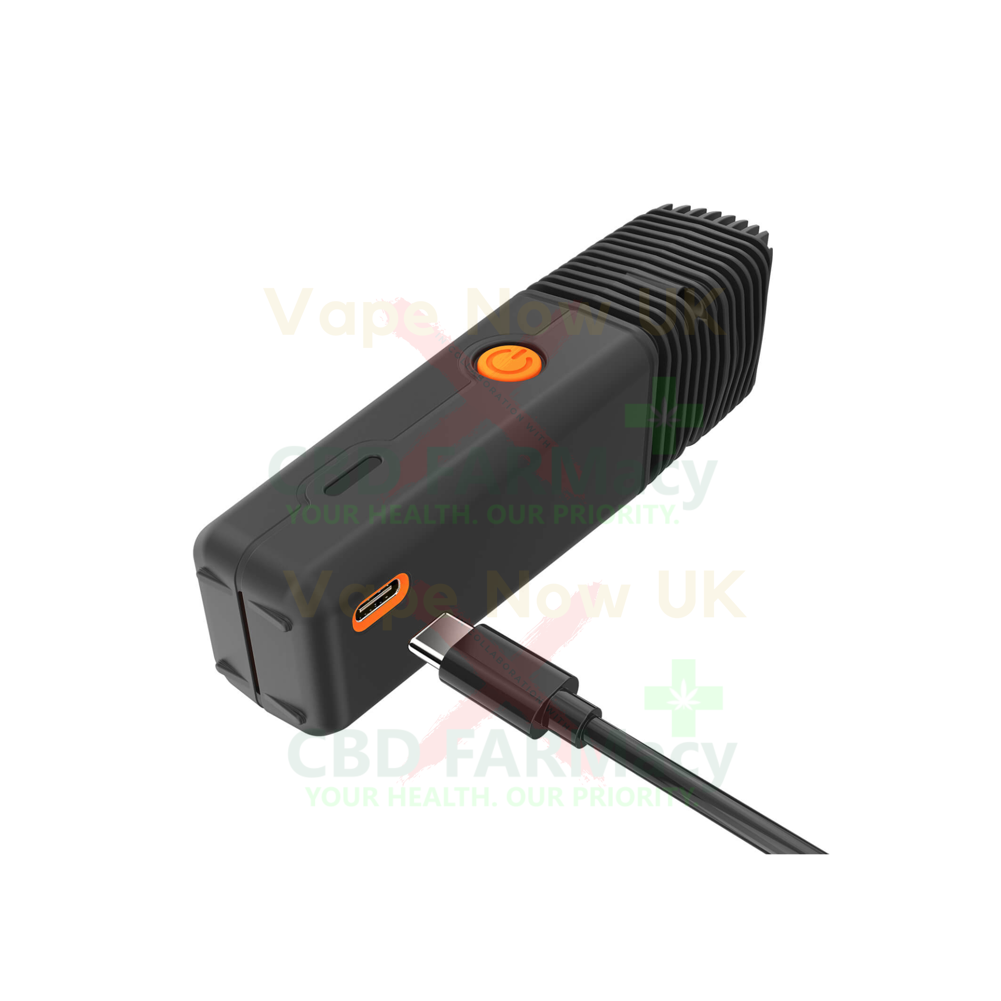 Veazy Dynamic Blue pocket vaporizer, side profile showing slim body