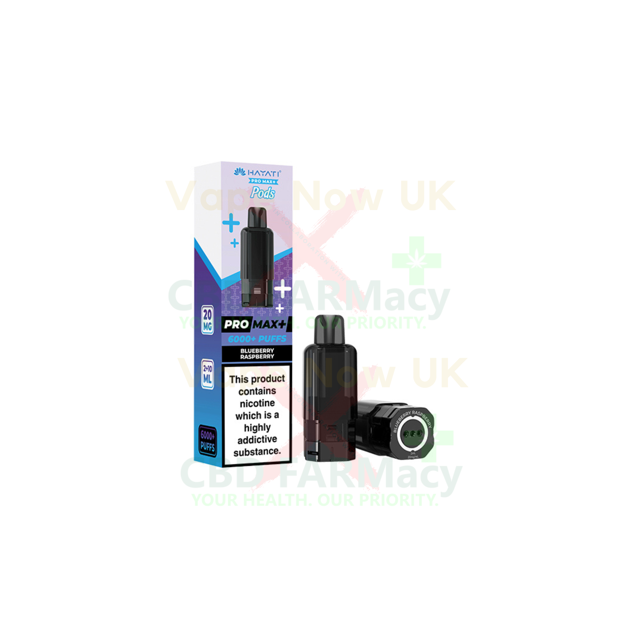 Hayati Pro Max 6000+ replacement pod pack blueberry raspberry