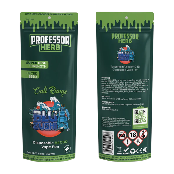 Professor Herb - Disposable H4CBD Vape Pen 85%+ 850mg - Cherry Zittlez