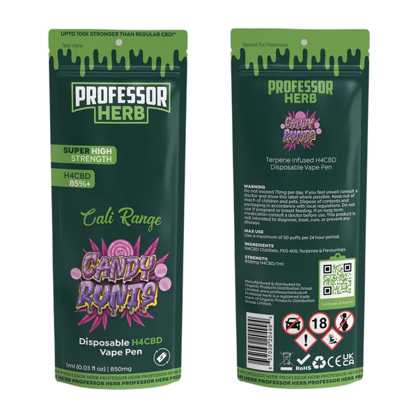 Professor Herb - Disposable H4CBD Vape Pen 85%+ 850mg - Cherry Zittlez