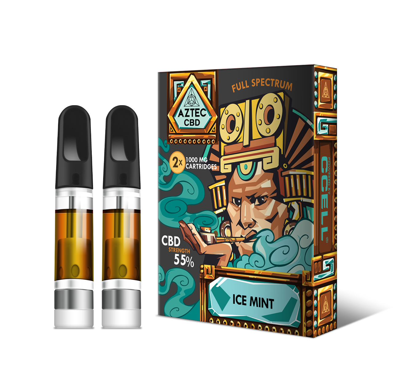 CBD Vape Cartridges | Full Spectrum Gelato  55% | AZTEC re-fills x2