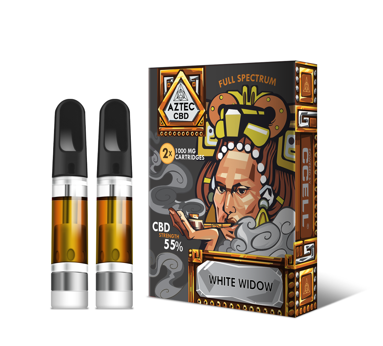 CBD Vape Cartridges | Full Spectrum Gelato  55% | AZTEC re-fills x2