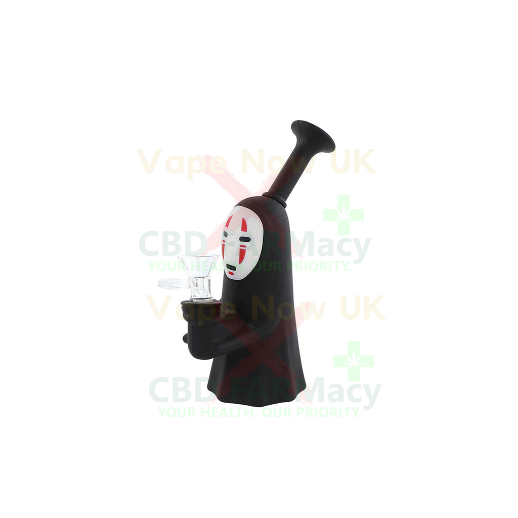 Japanese Samurai  | Kaonashi Silicone Pipe – Black/Red