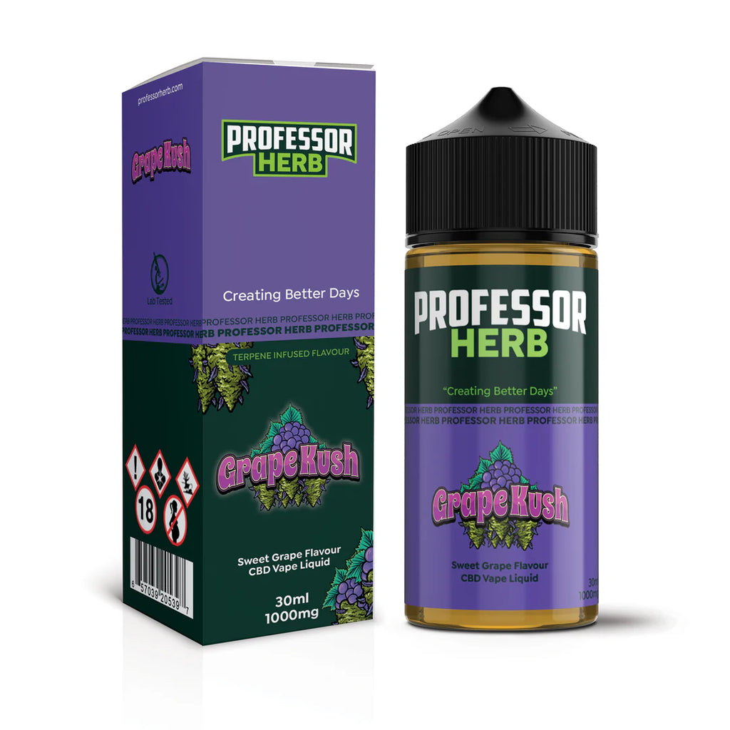 Professor Herb - CBD Vape E-Liquid - Grape Kush - 1000mg/30ml