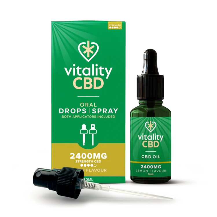 Vitality CBD - Lemon Flavour CBD Oil 2400mg - Drops & Spray 30ml