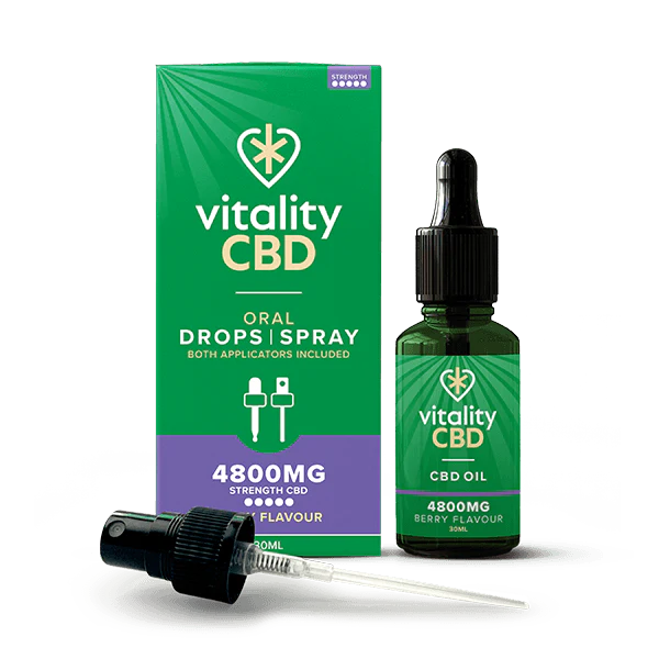 Vitality CBD - Berry Flavour CBD Oil 4800mg - Drops & Spray 30ml