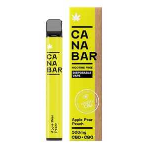 Blackcurrant + Raspberry CANABAR™ Disposable CBD Vape Device 500mg CBD + CBG