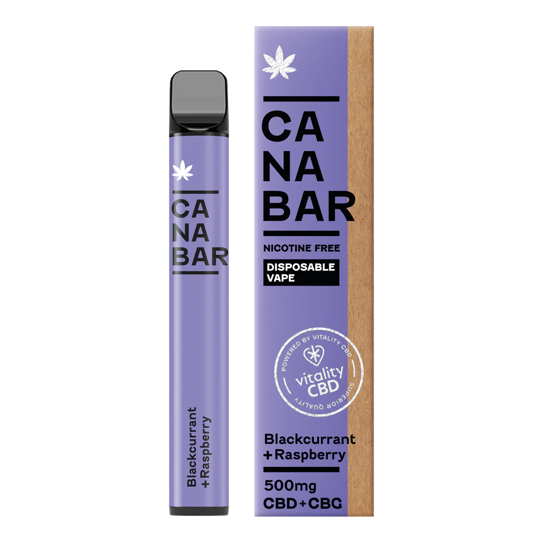 Apple, Pear, Peach CANABAR™ Disposable CBD Vape Device 500mg CBD + CBG