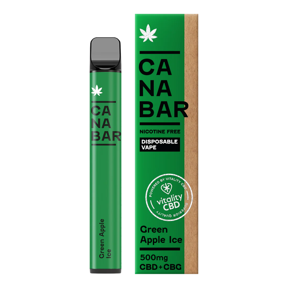 Apple, Pear, Peach CANABAR™ Disposable CBD Vape Device 500mg CBD + CBG