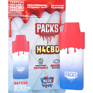 Packs by Packwoods - H4CBD 1000mg Disposable Vape - Black Cherry Gelato - (Hybrid)