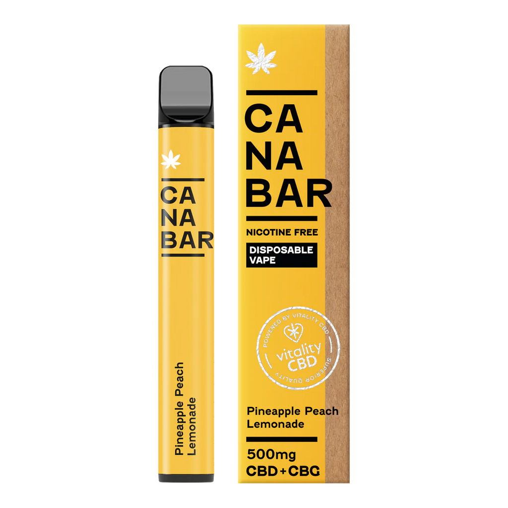 Pineapple, Peach Lemonade CANABAR™ Disposable CBD Vape Device 500mg CBD + CBG