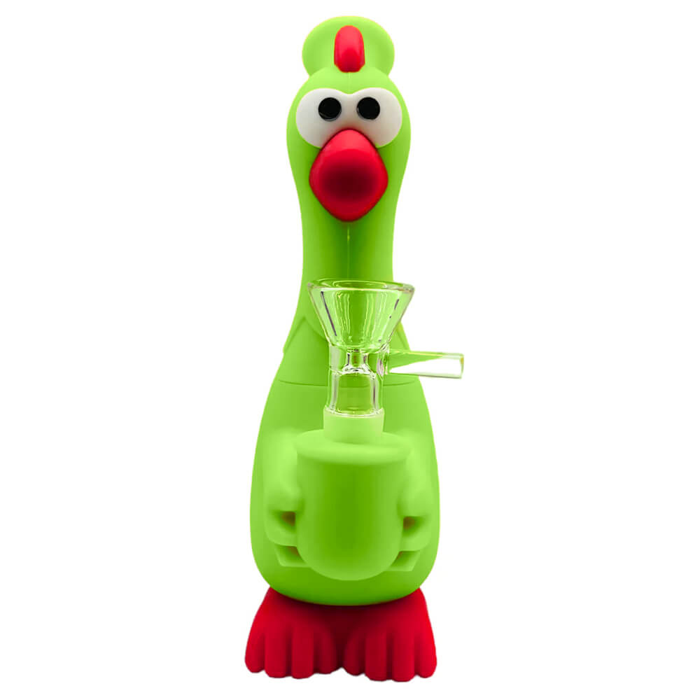 Silicone Bong | Green Chicken | 18cm