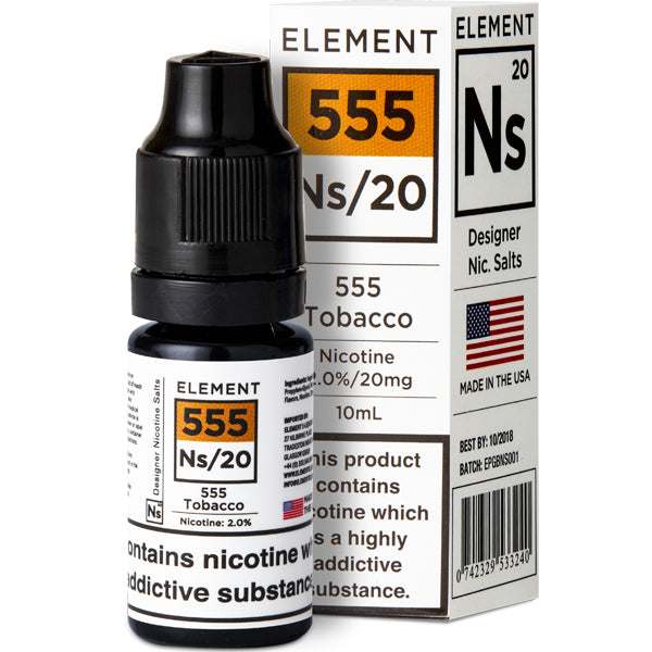 555 TOBACCO E-LIQUID BY ELEMENT - 5/10/20MG