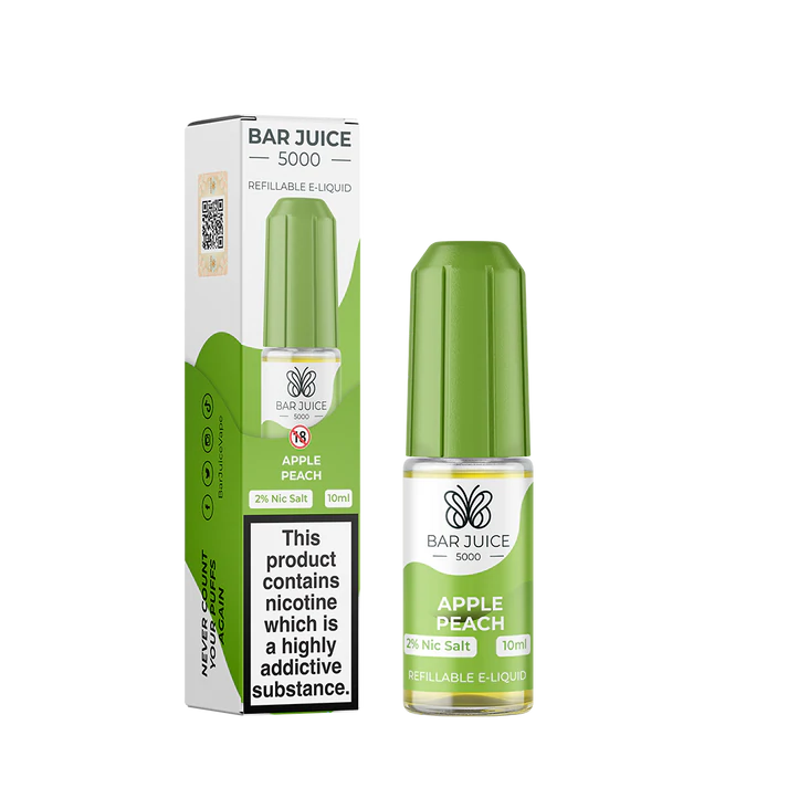 APPLE PEACH NIC SALT E-LIQUID BY BAR JUICE 5000 - 20MG