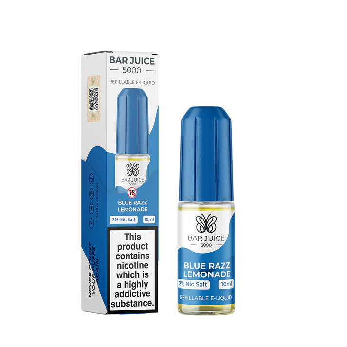 BLUE RAZZ LEMONADE NIC SALT E-LIQUID BY BAR JUICE 5000 - 20MG