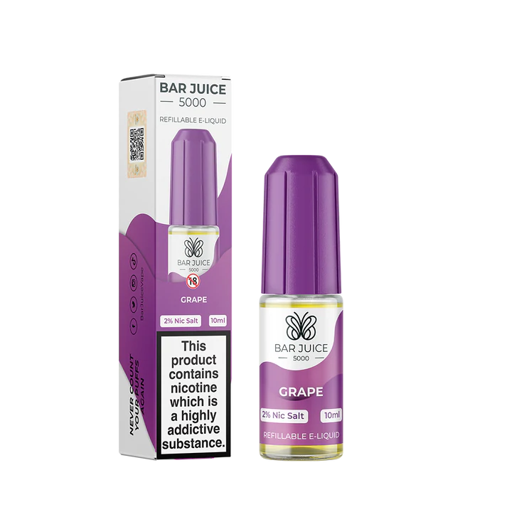 GRAPE NIC SALT E-LIQUID BY BAR JUICE 5000 - 20MG