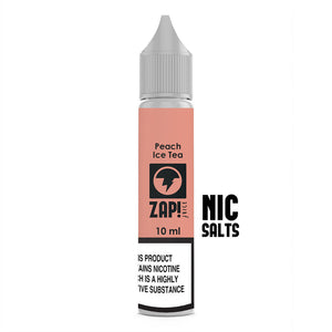 PEACH ICE TEA NIC SALT E-LIQUID BY ZAP! JUICE - 10/20MG