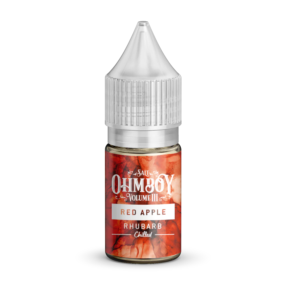 RED APPLE RHUBARB NIC SALT E-LIQUID BY OHM BOY VOLUME III - 10/20MG