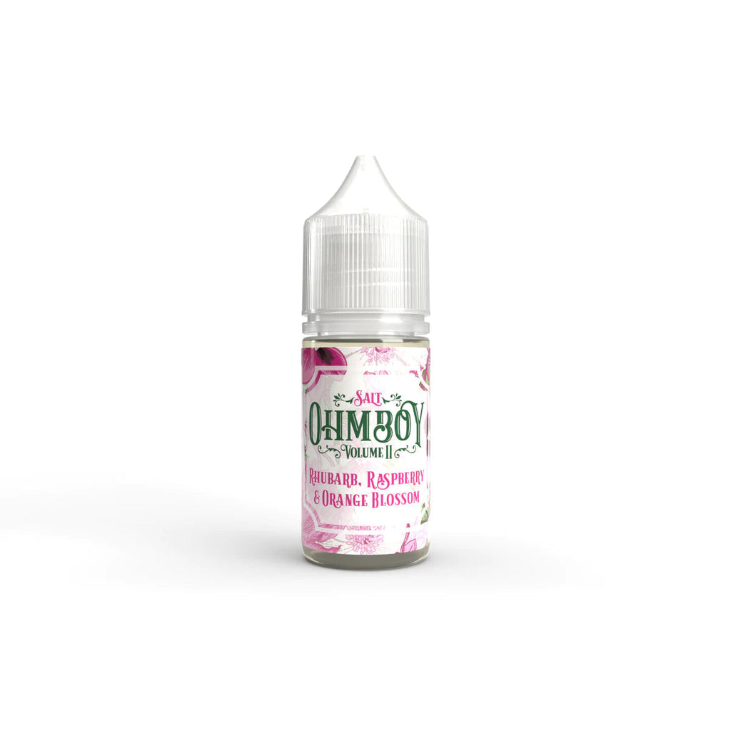 RHUBARB, RASPBERRY & ORANGE BLOSSOM NIC SALT E-LIQUID BY OHM BOY VOLUME II - 5/10/20MG