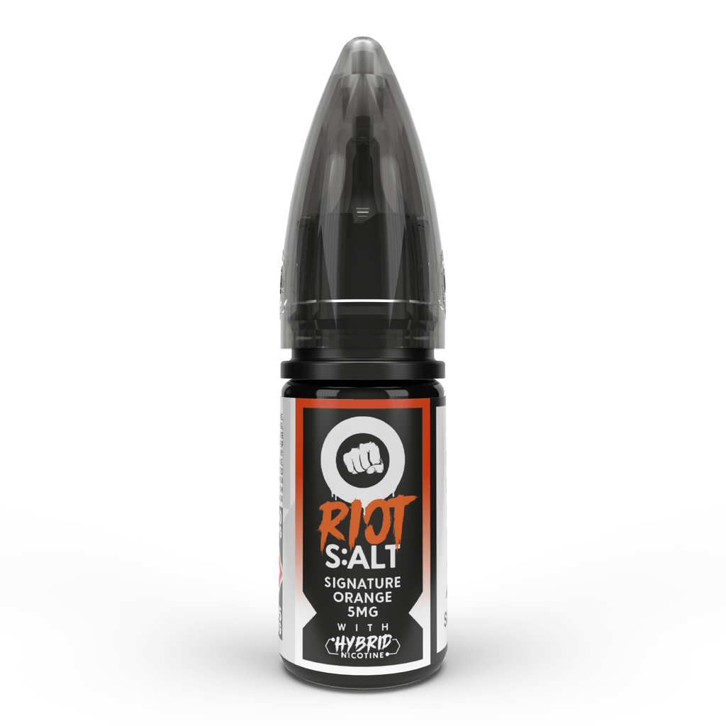 SIGNATURE ORANGE HYBRID SALT E-LIQUID BY RIOT SALT BLACK EDITION - 5/10/20MG