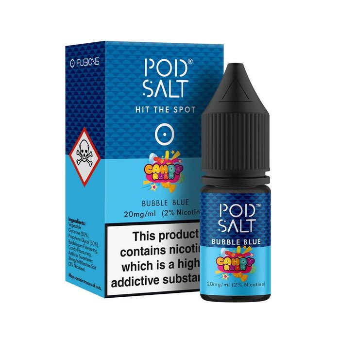 BUBBLE BLUE NIC SALT E-LIQUID BY POD SALT & CANDY RUSH - 11/20MG