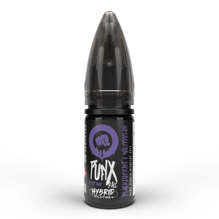 BLACKCURRANT & WATERMELON HYBRID SALT E-LIQUID BY PUNX - 5/10/20MG